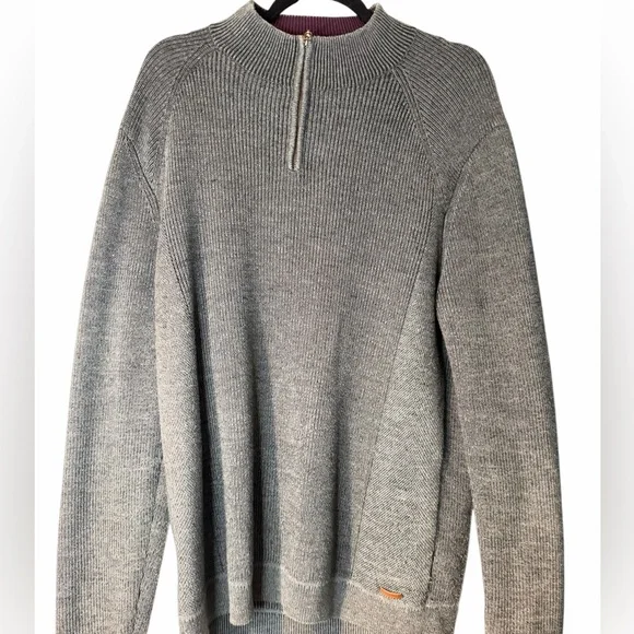 Ted Baker Men's Charcoal Zip-Up Sweater - Size L - Picture 2 of 5